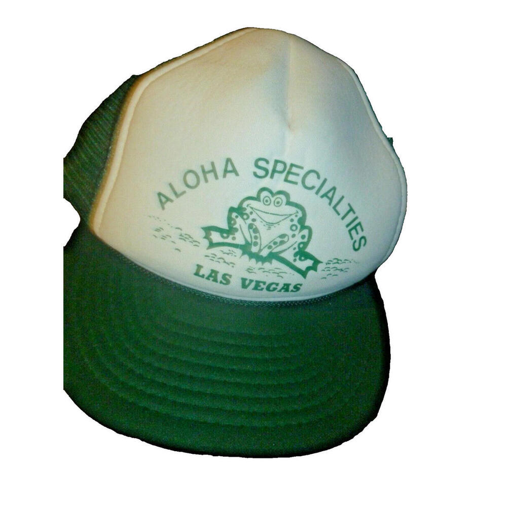 Vintage OTTO Aloha Specialties Las Vegas Mesh Snapback Hat Cap Trucker Frog
